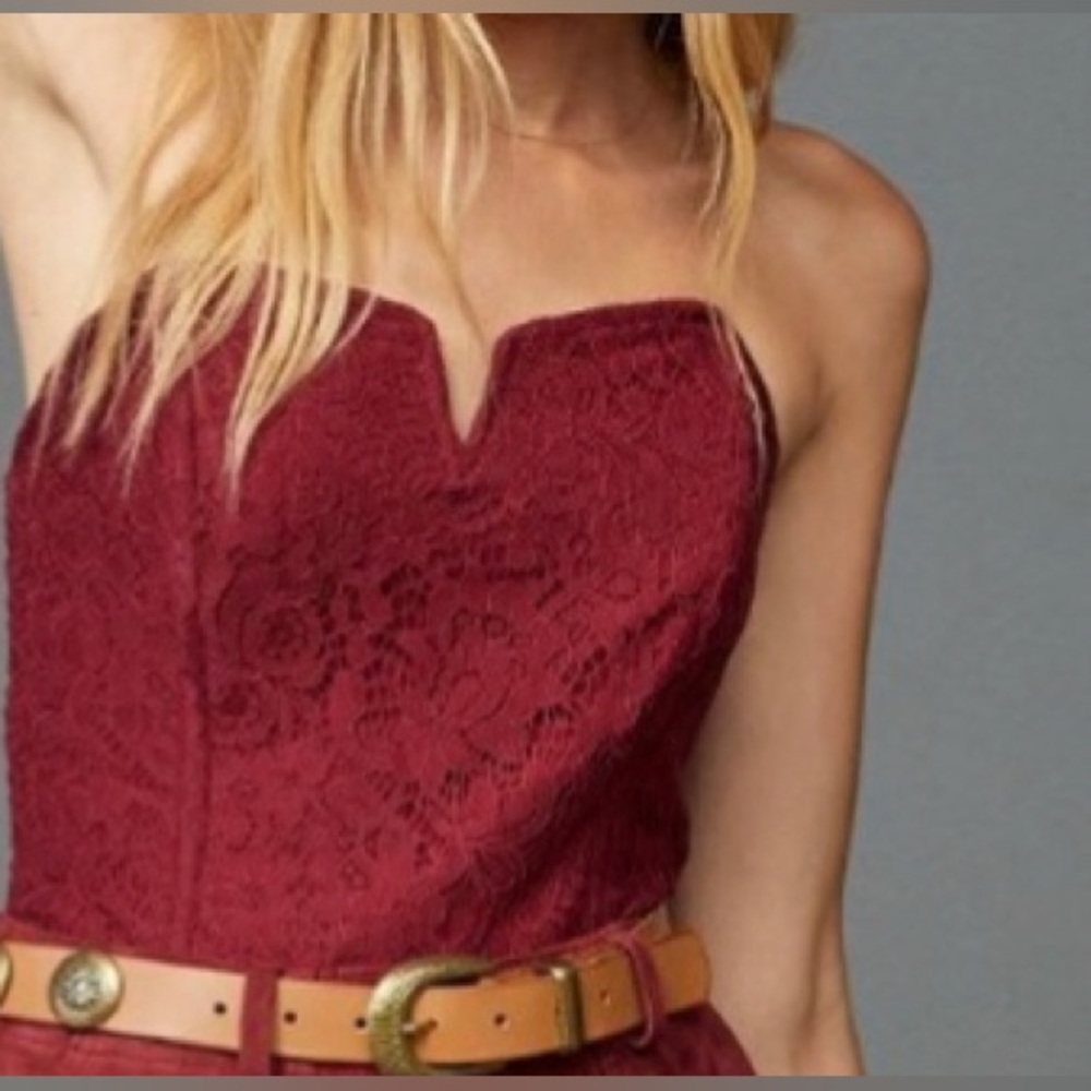 NWT Anthropologie Porridge Clothing Tube Top in Wine Color
